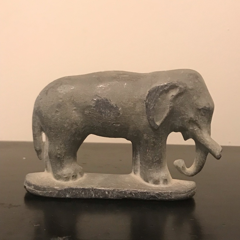 Antique cast iron elephant